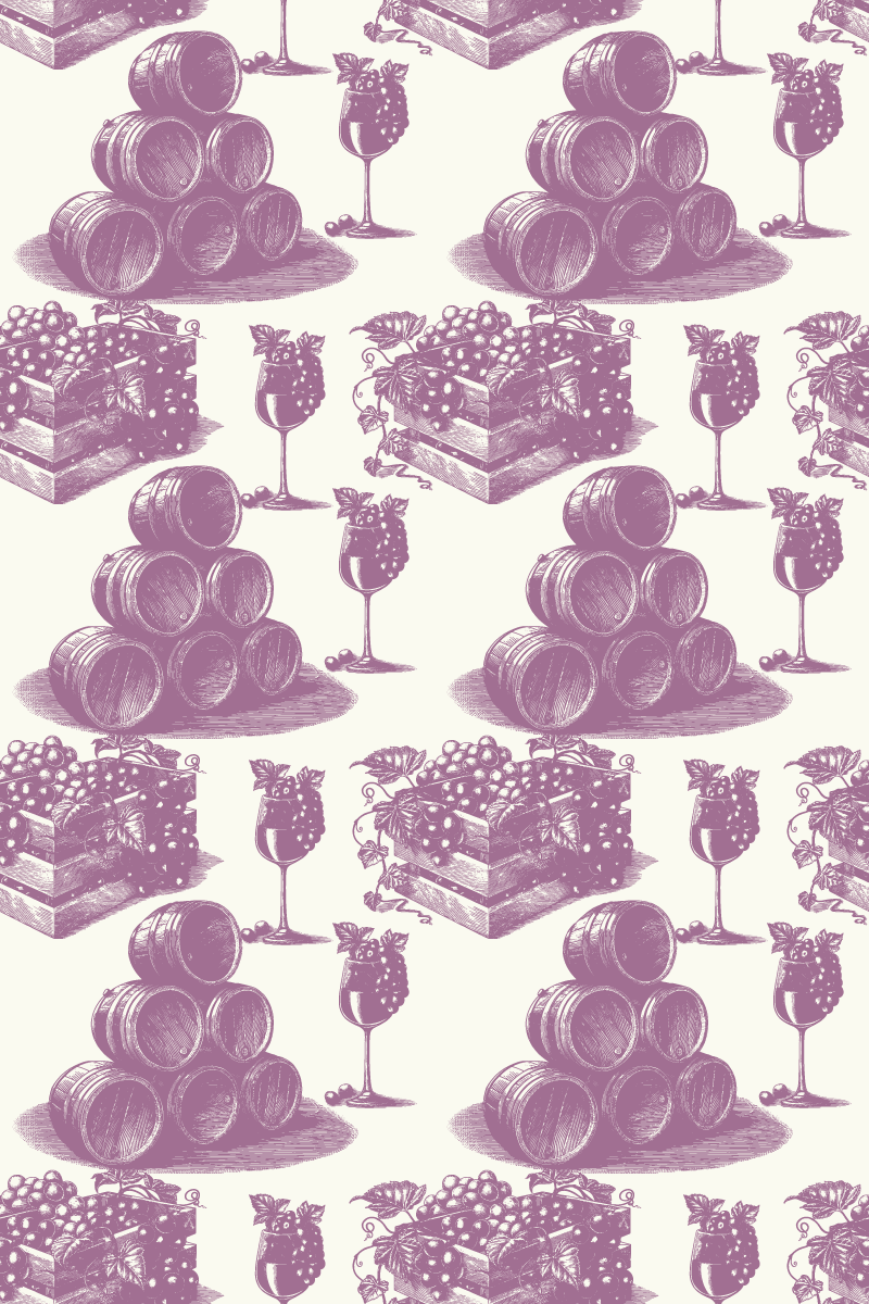 Tappeto vinile vintage motivo francese viola - TenStickers