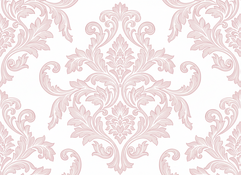 Tappeto vinile vintage paisley damascato blush - TenStickers