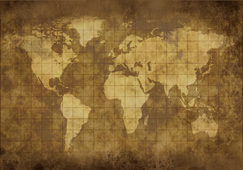 Tappeto vinile mappamondo mappamondo vintage per bambini - TenStickers