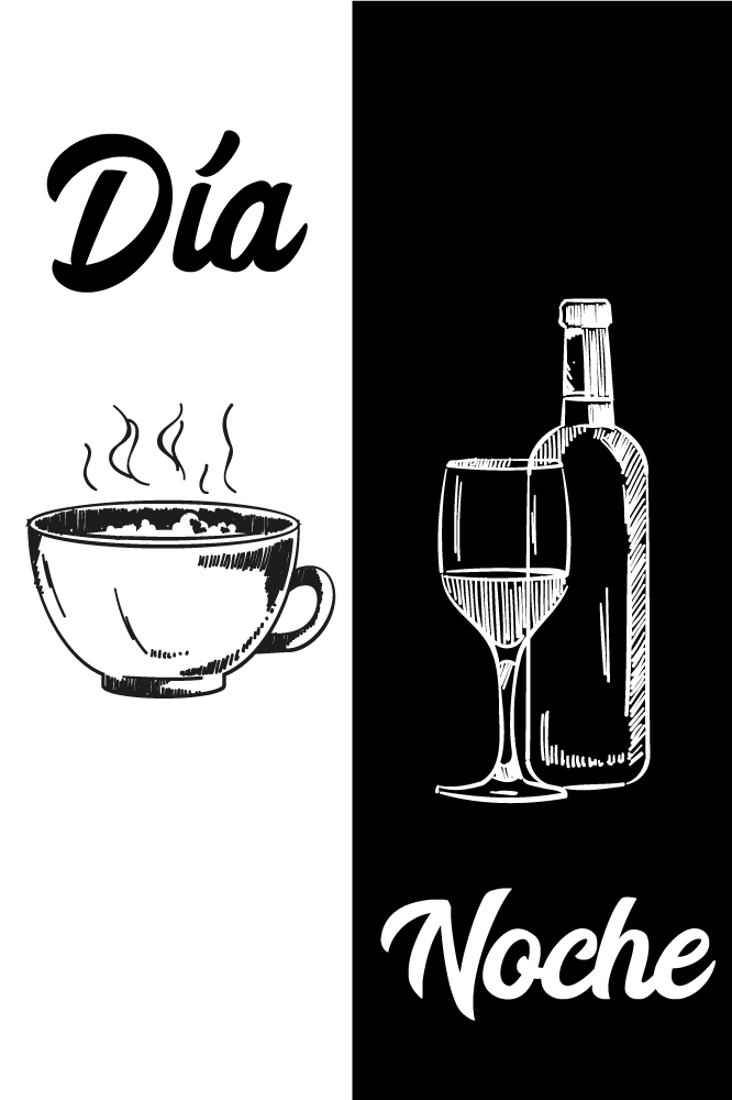 Tappeto vinile frase cucina bianco e nero divertente - TenStickers