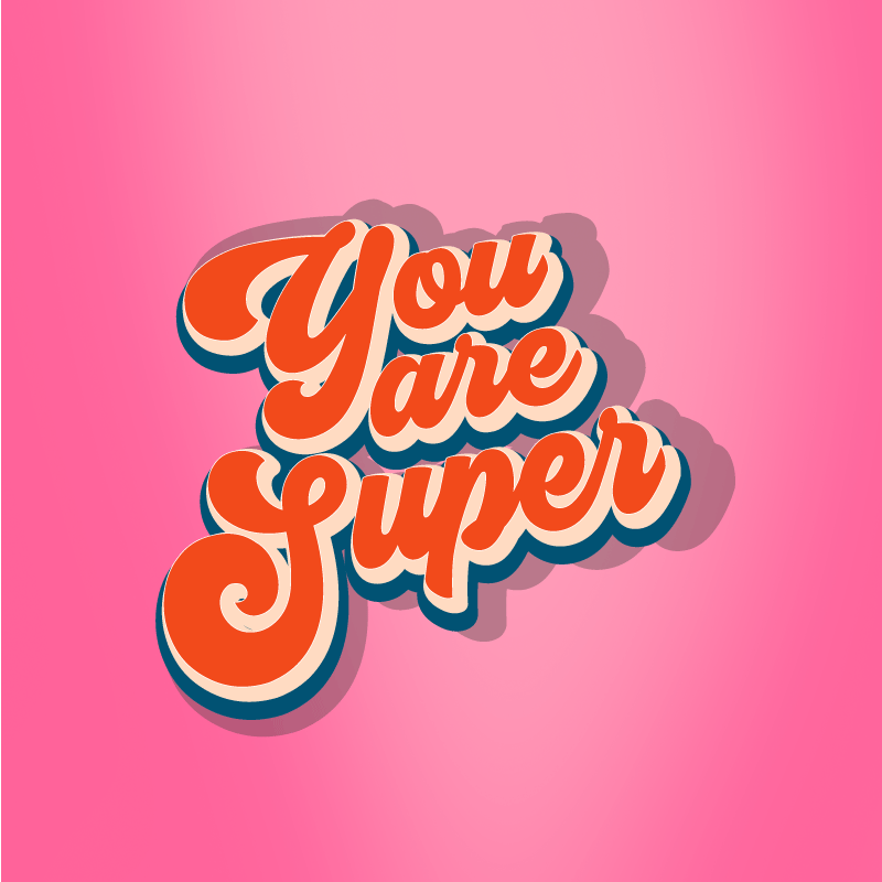 Tappeto vinile frase sei una super citazione design - TenStickers