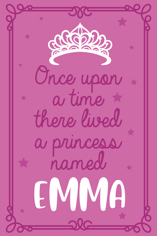 Tappeto vinile frase principessa personalizzato - TenStickers