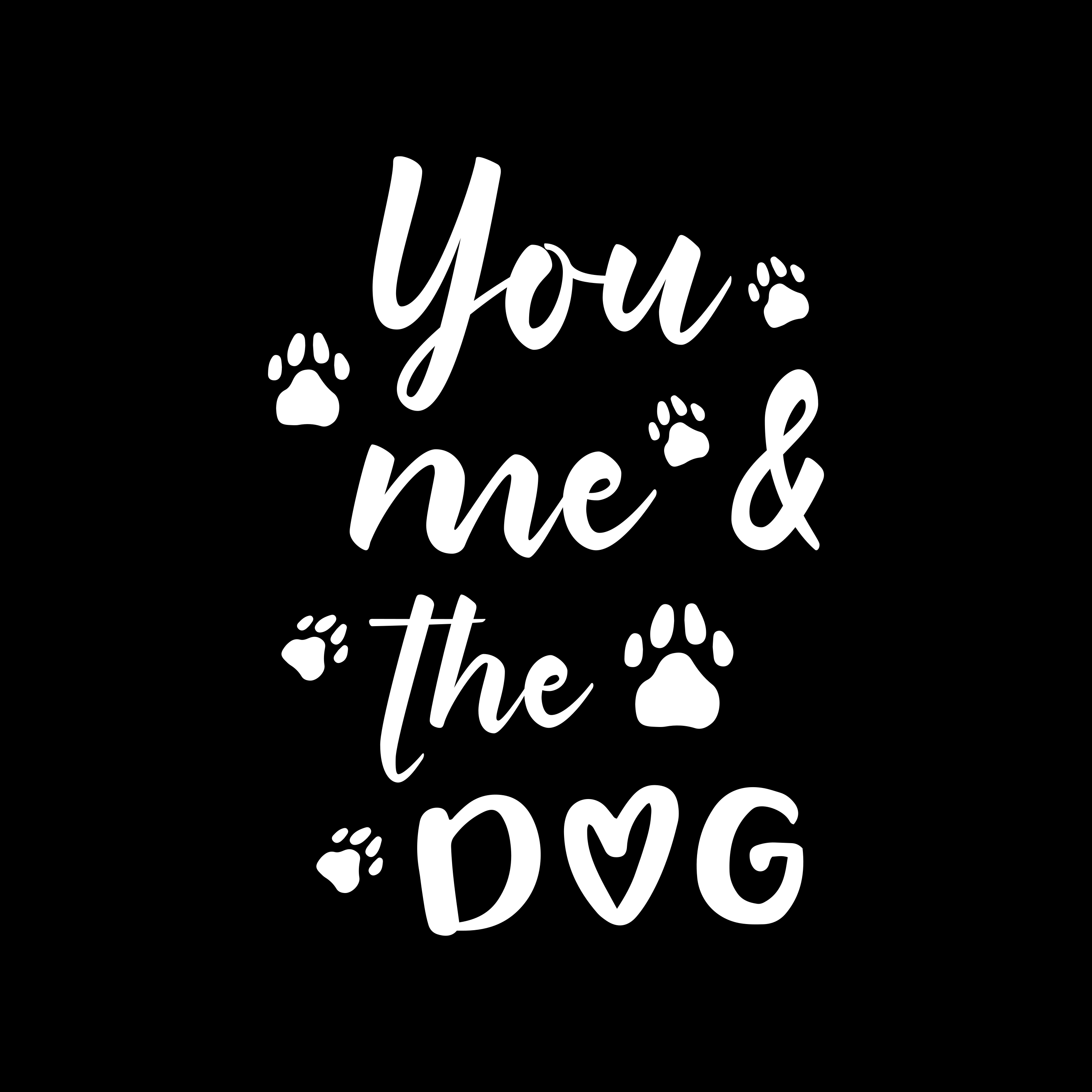 Tappeto vinile frase tu, io e il cane - TenStickers