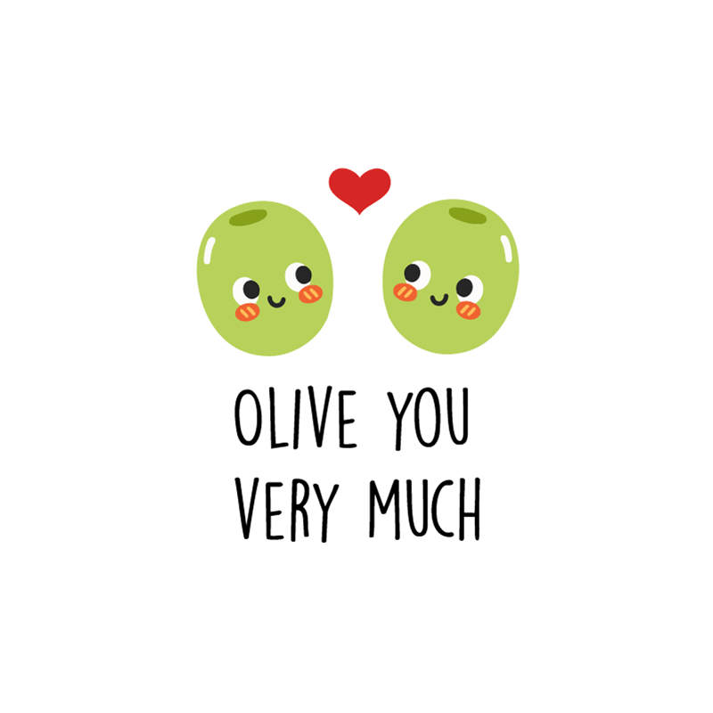 Tappeto vinile frase divertente con olive - TenStickers