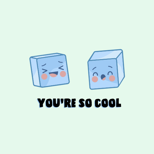 Tappeto vinile frase sei così cool cubetti di ghiaccio - TenStickers