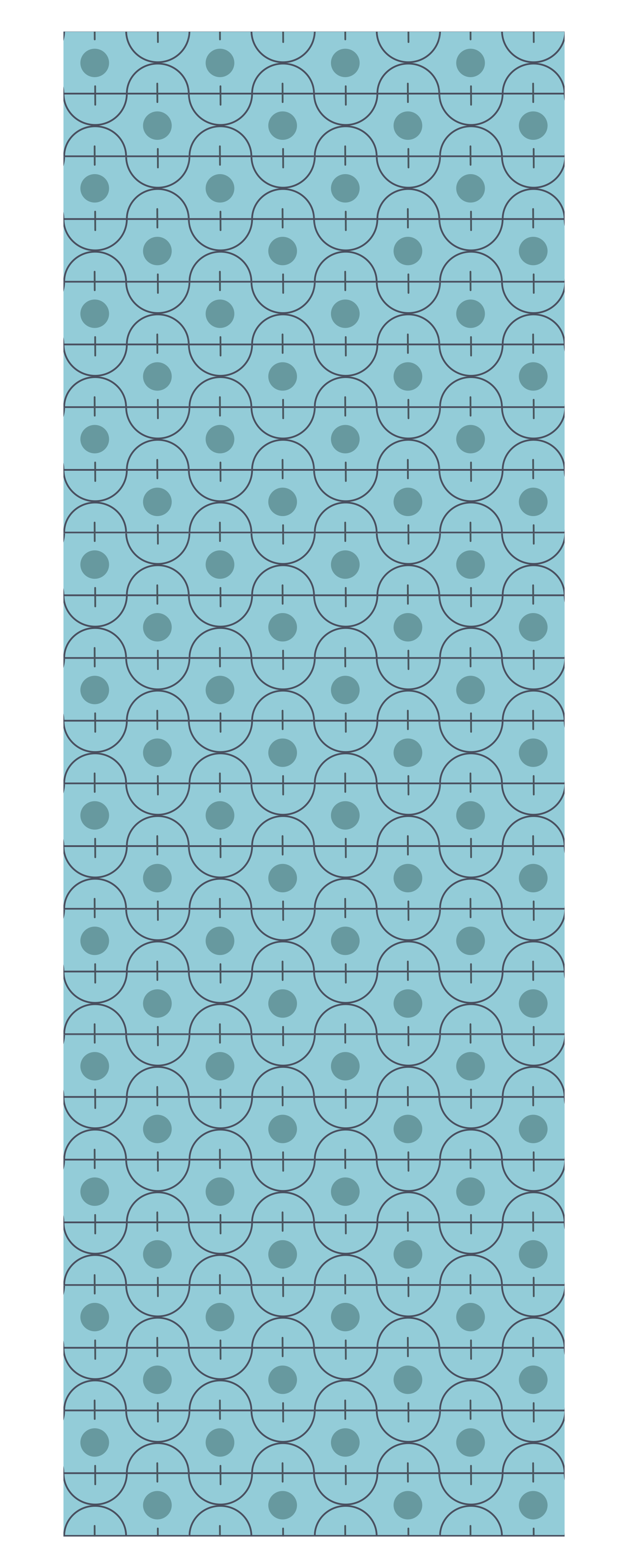Tappeto vinile motivi blu geometrico giapponese - TenStickers