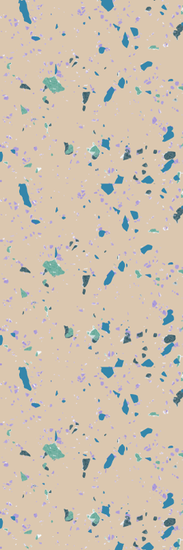 Tappeto vinile motivi pietra terrazzo colorata - TenStickers
