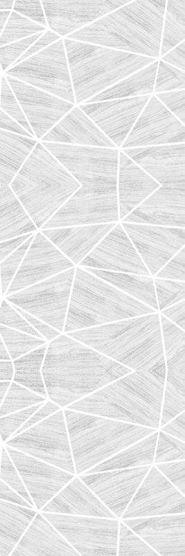 Tappeto vinile motivi geometrico legno bianco e argento - TenStickers