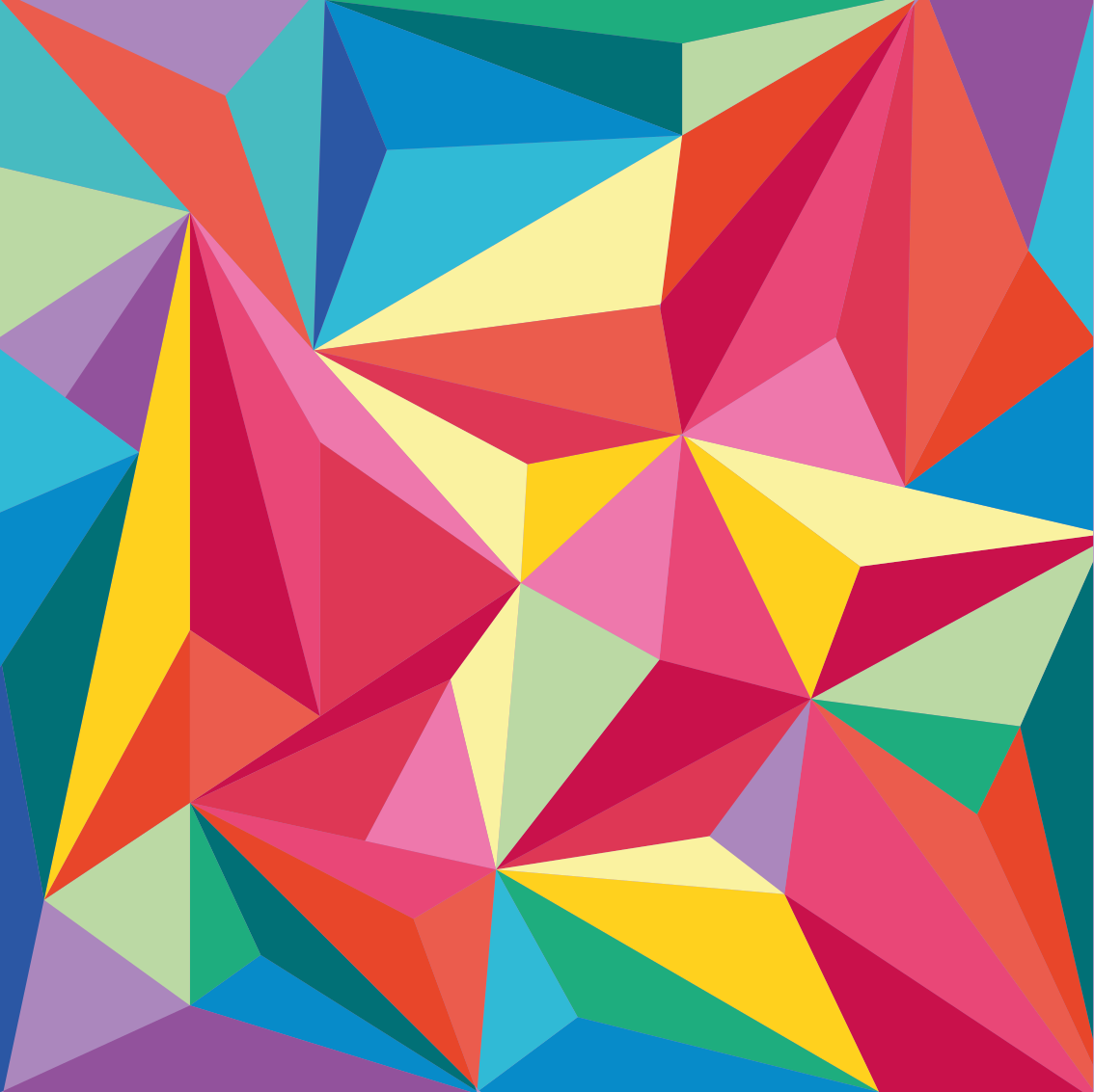 Tappeto vinile geometrico immagine geometrica multicolore - TenStickers