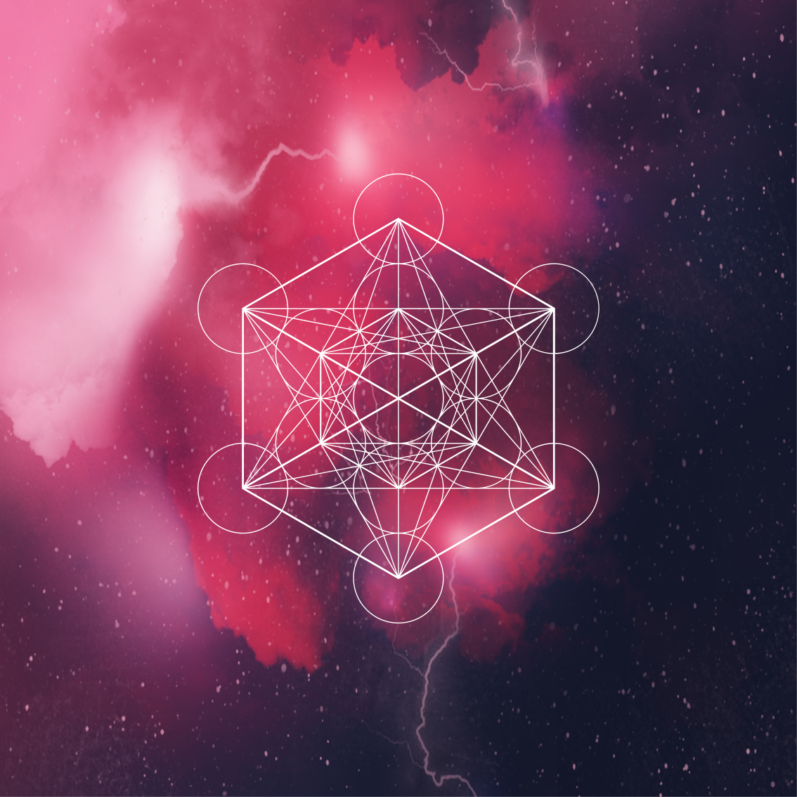 Tappeto vinile geometrico simbolo metatrón - TenStickers