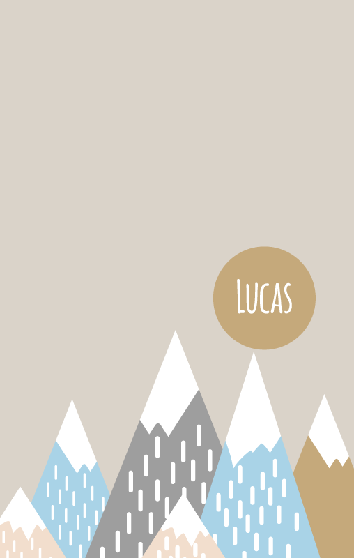 Tappeto vinile per bambini illustrazione montagne boho - TenStickers