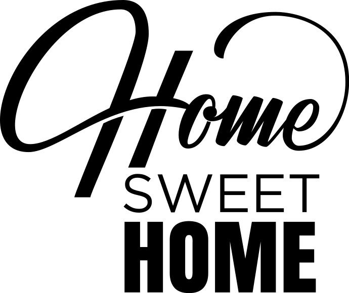 Zerbino pvc adesivi minimalisti casa dolce casa 1 - TenStickers