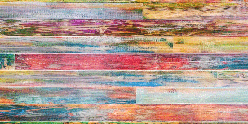 Zerbino pvc assi di legno colorate - TenStickers
