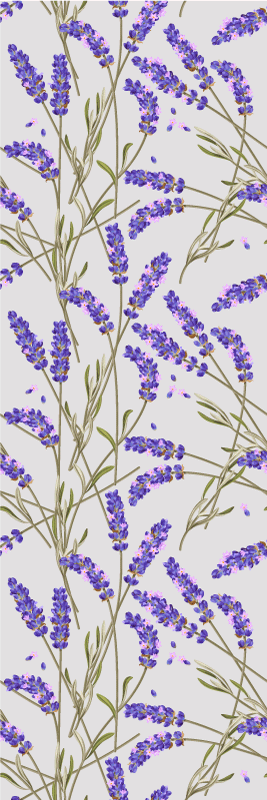 Tappeto in vinile soggiorno motivo lavanda provenzale - TenStickers
