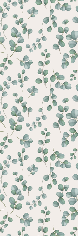 Tappeto in vinile soggiorno foglie acquerello su beige - TenStickers