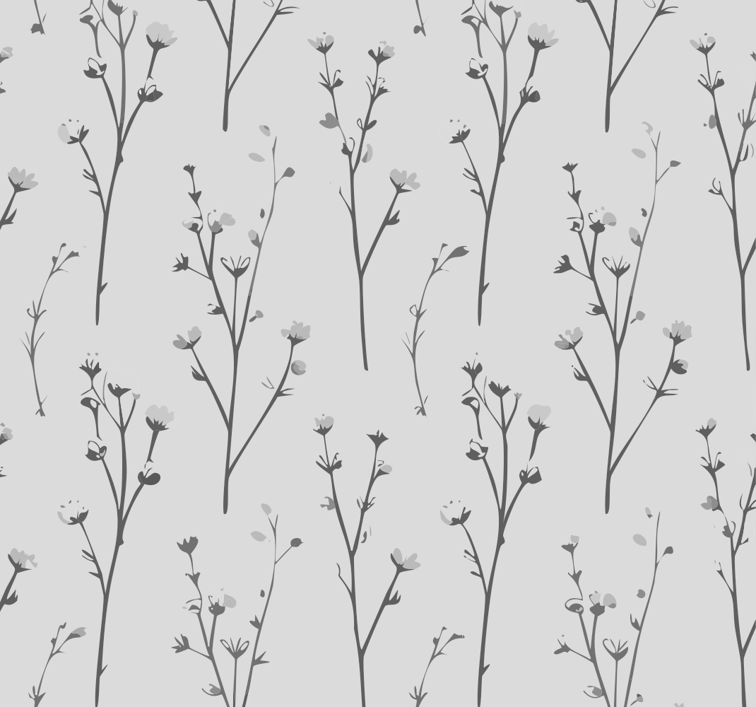 Tappeto vinile grigio motivo albero di cotone - TenStickers