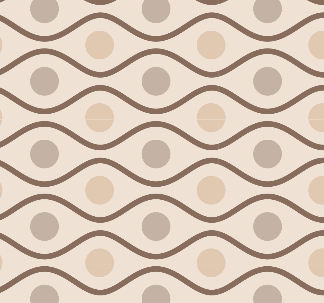 Tappeto vinile beige stile anni 70 - TenStickers