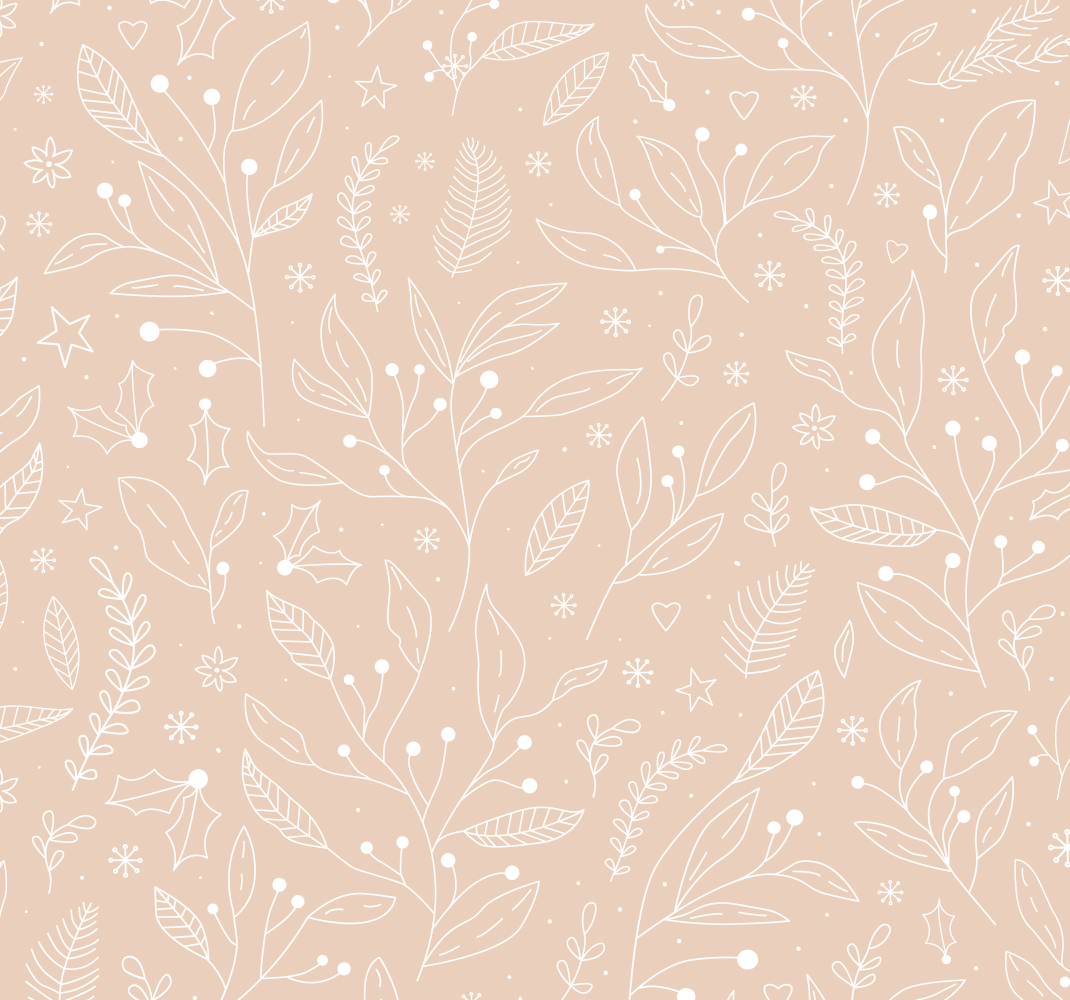 Tappeto vinile beige piante di natale - TenStickers