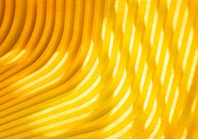 Tappeto vinile giallo onde tridimensionali - TenStickers