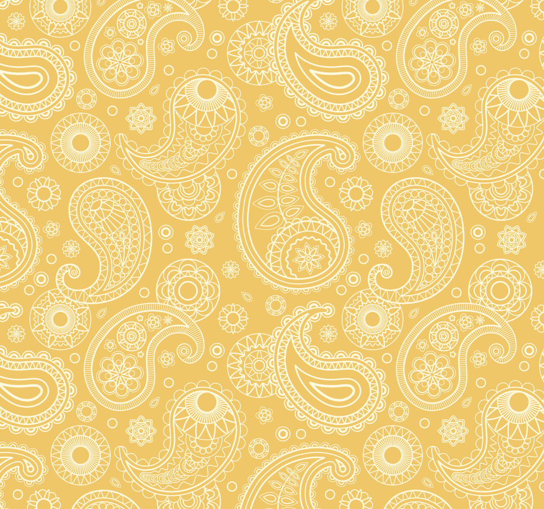 Tappeto vinile giallo paisley arabo - TenStickers