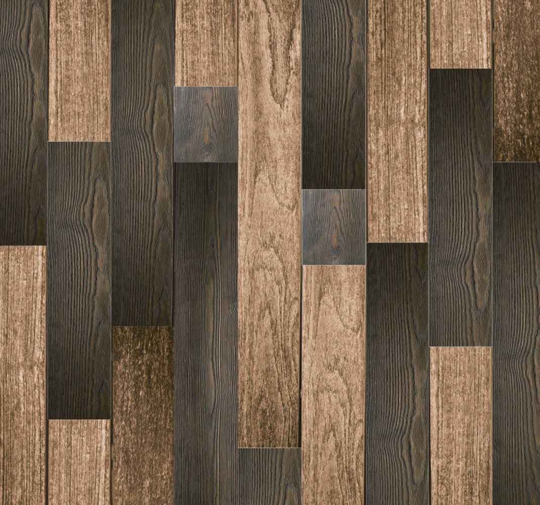 Tappeto vinile marrone con motivi in legno eleganti - TenStickers