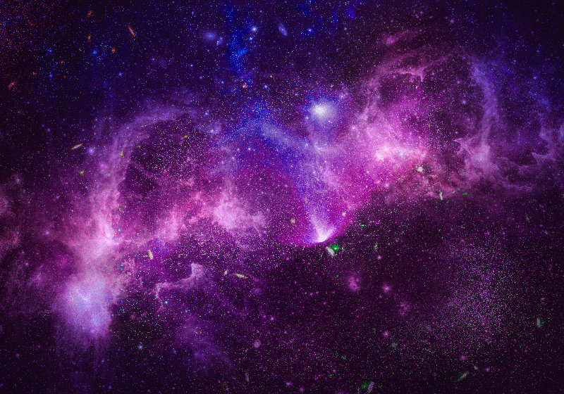Tappeto vinile viola galassia viola astratta - TenStickers