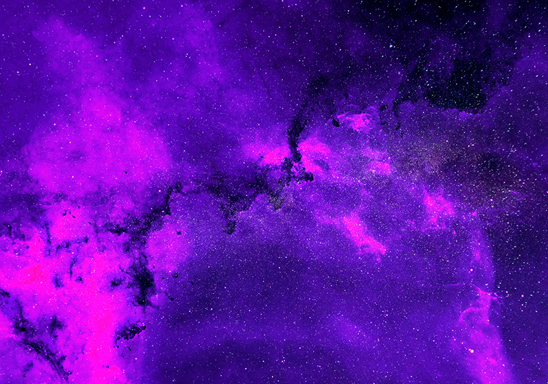 Tappeto vinile viola nebulosa cosmica - TenStickers