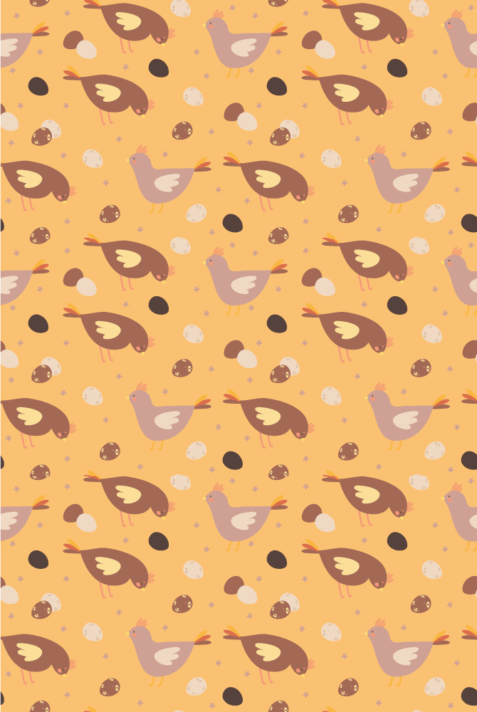 Tappeto vinile arancione con motivo pulcino arancione - TenStickers