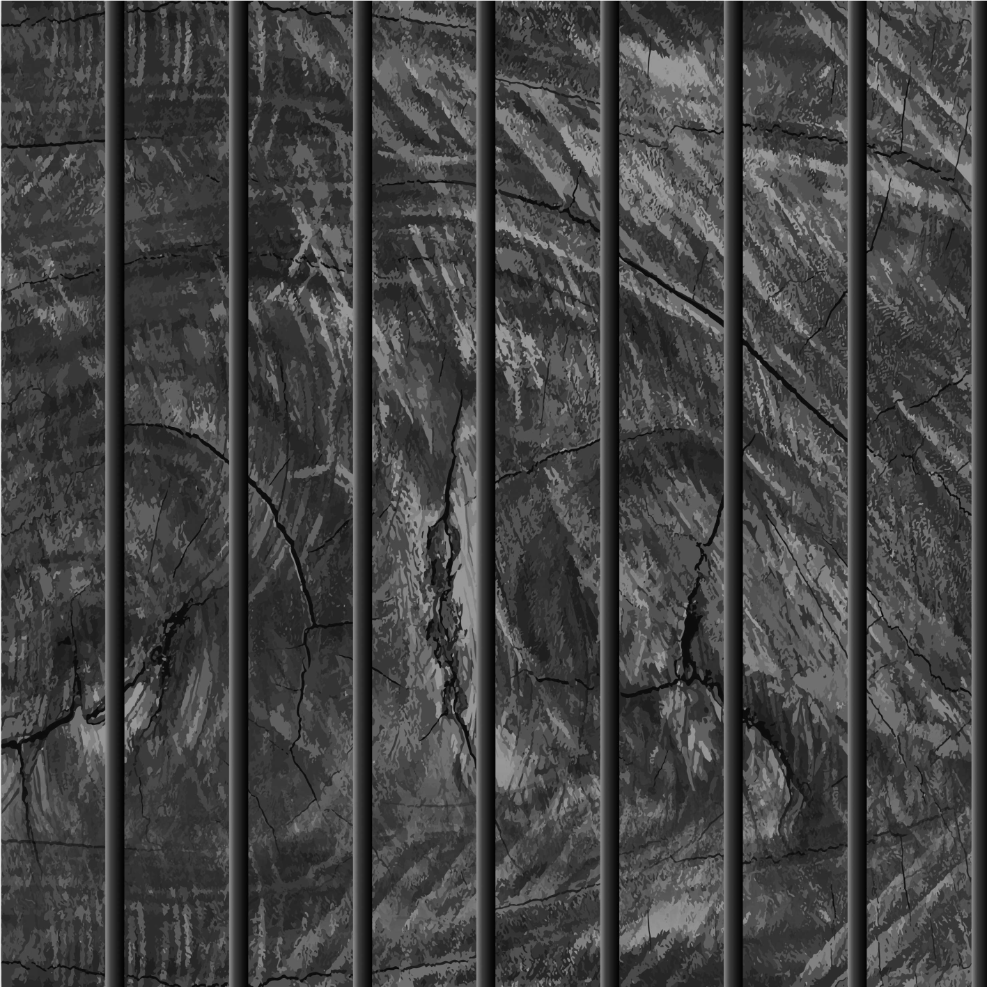Tappeto vinile nero tavole di legno - TenStickers