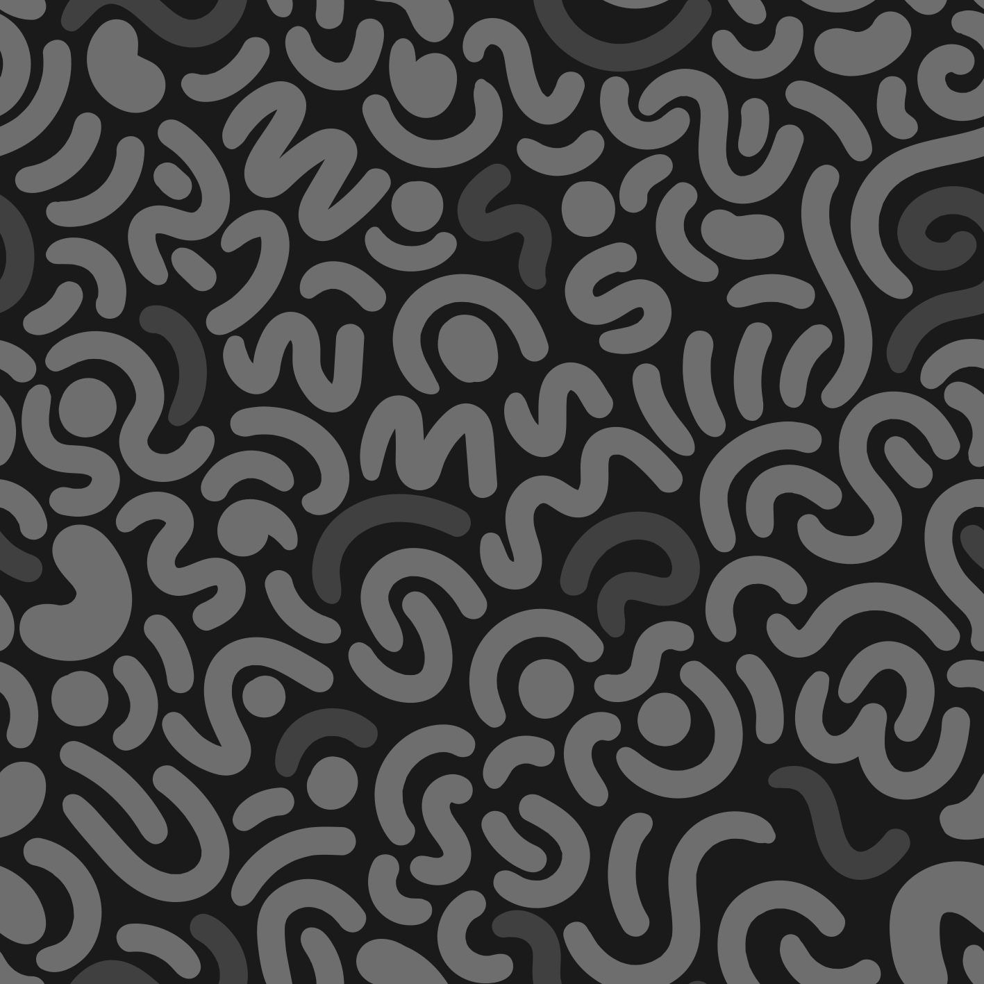 Tappeto vinile nero linee nere arrotondate astratte - TenStickers