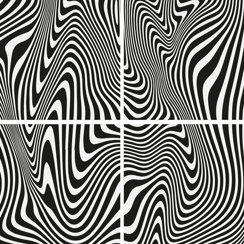 Tappeto vinile nero effetto zebra 3d - TenStickers