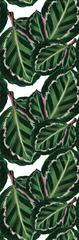 Tappeto vinile verde motivo maranta - TenStickers