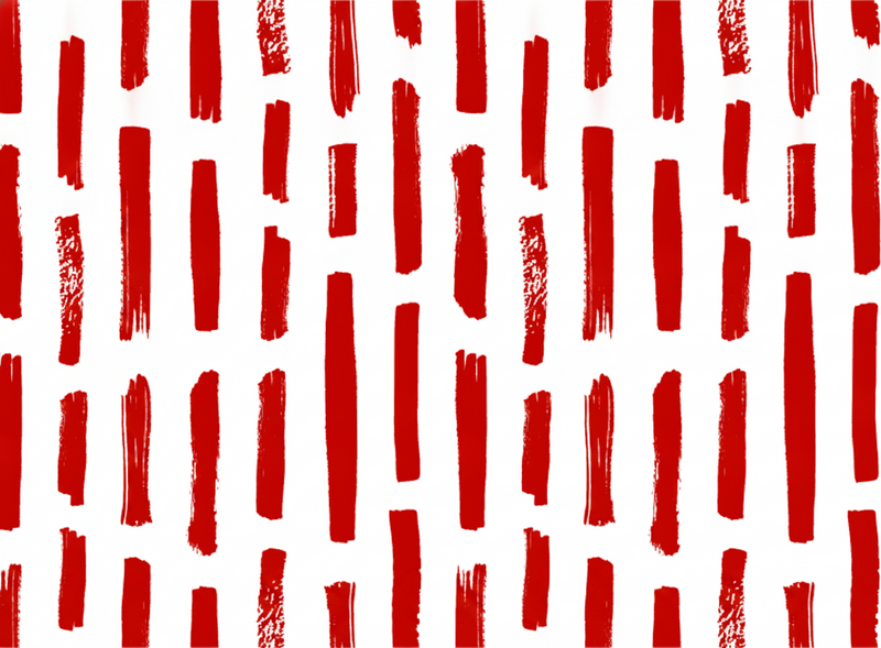 Tappeto vinile rosso a righe rosse e bianche - TenStickers