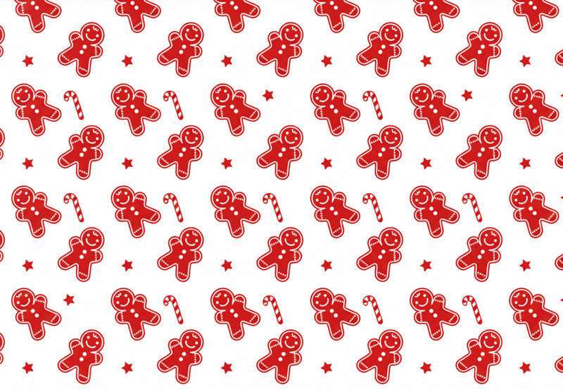Tappeto vinile rosso biscotti di natale - TenStickers