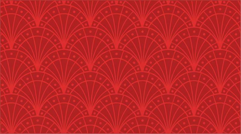 Tappeto vinile rosso e elegante arte deco - TenStickers