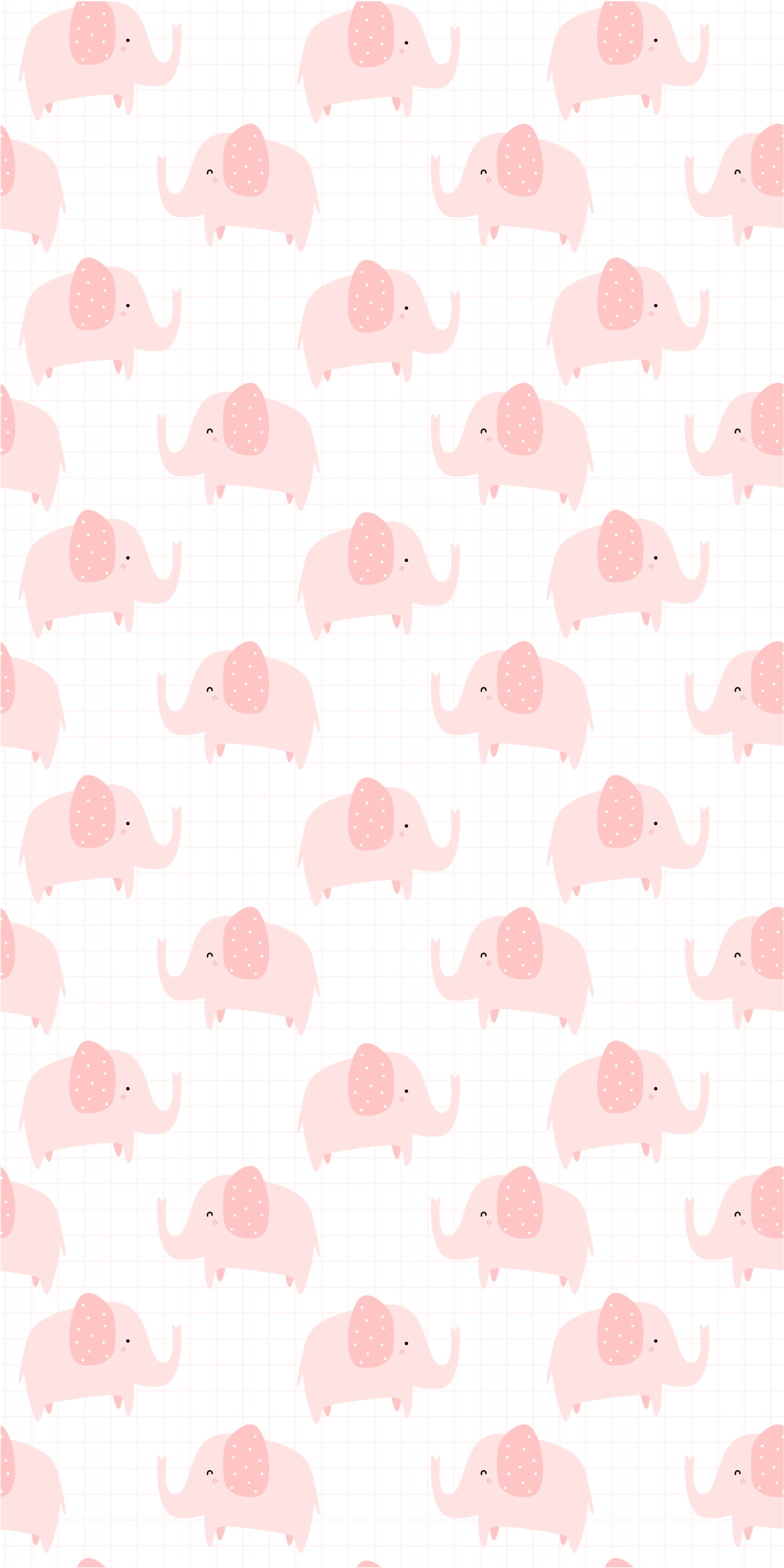 Tappeto vinile rosa elefanti rosa - TenStickers