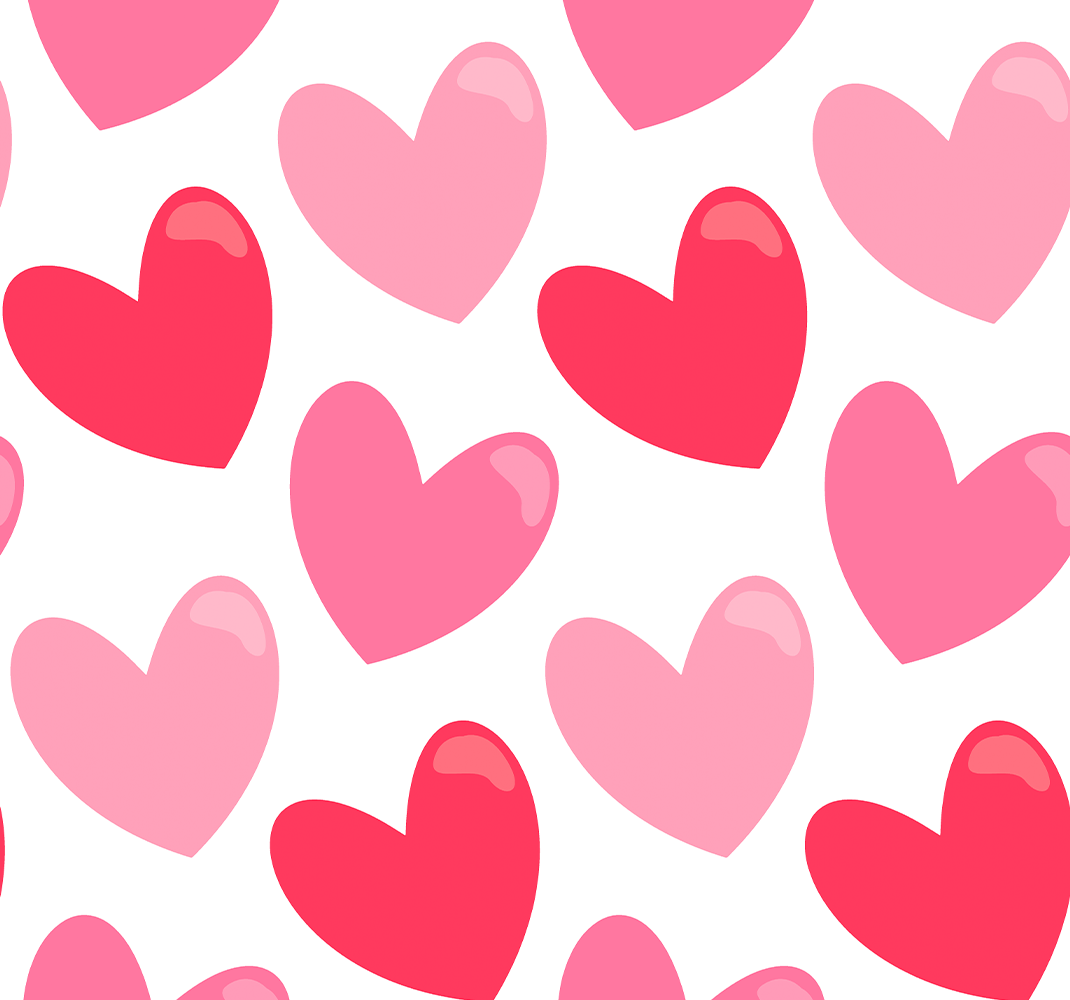 Tappeto vinile rosa cuori grandi a forma di cuore - TenStickers