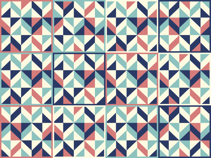 Tappeto vinile geometrico superficie a motivo geometrico - TenStickers