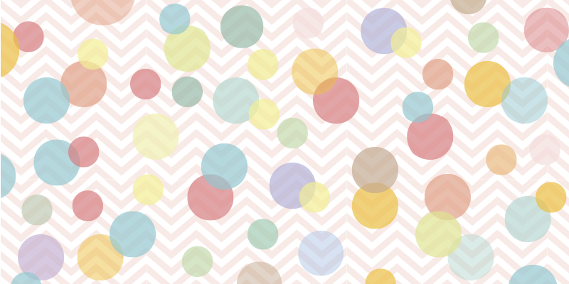 Tappeto in vinile bambini colorful Polka Dot Chevron - TenStickers