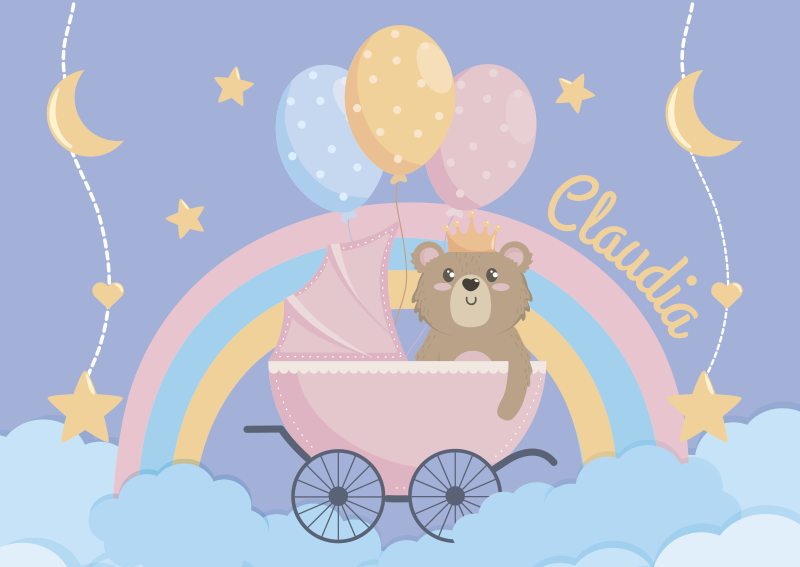 Tappeto in vinile personalizzato per neonati - TenStickers