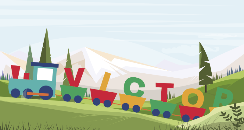 originale tappeto in vinile per bambini treno - TenStickers