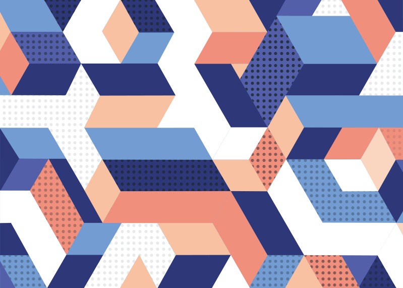 Tappeto moderno in vinile geometrico 3d - TenStickers