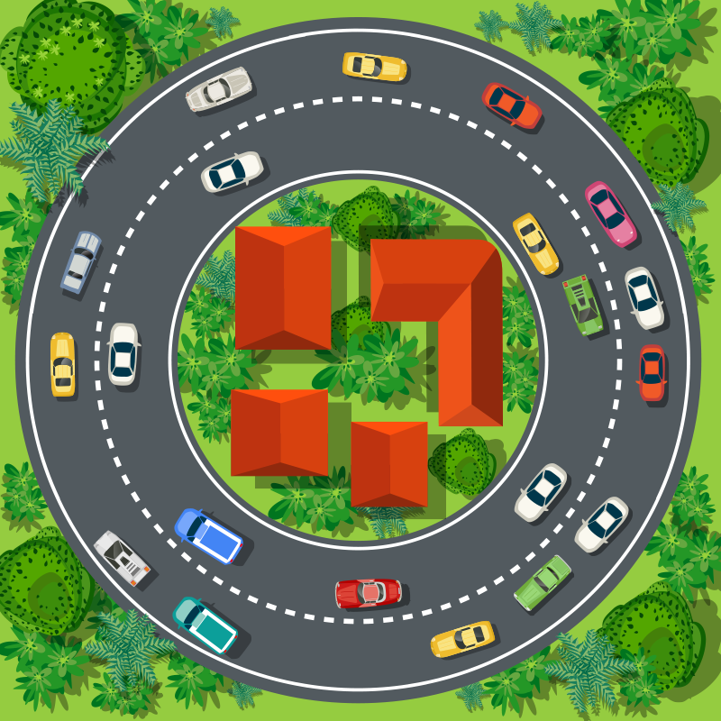 Tappeto vinile per bambini circuito ludico - TenStickers