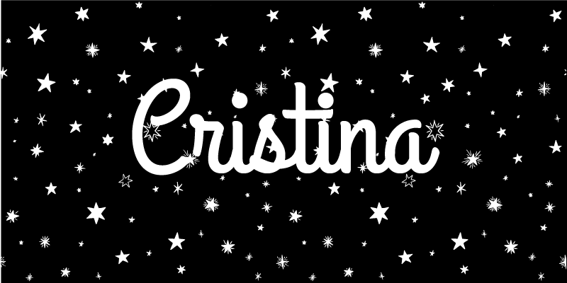 Tappeto vinile con nome stellato personalizzato - TenStickers