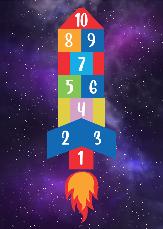 Tappeto vinile giochi campana galattica - TenStickers