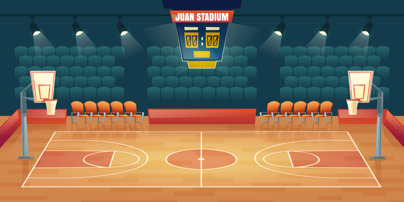 Tappeto vinile con nome campo sportivo personalizzato - TenStickers