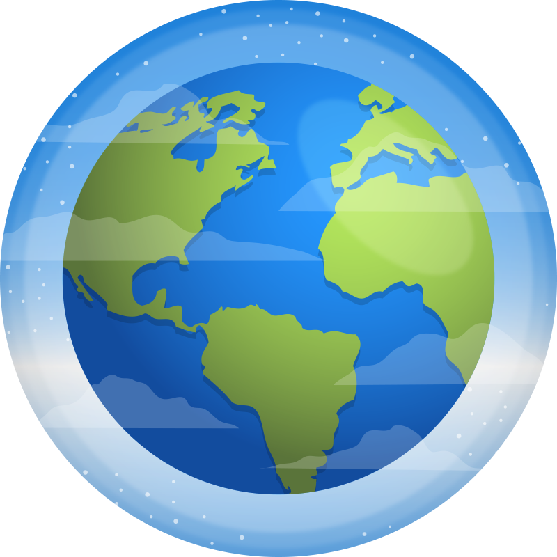 Tappeto vinile mappamondo cartografia circolare - TenStickers