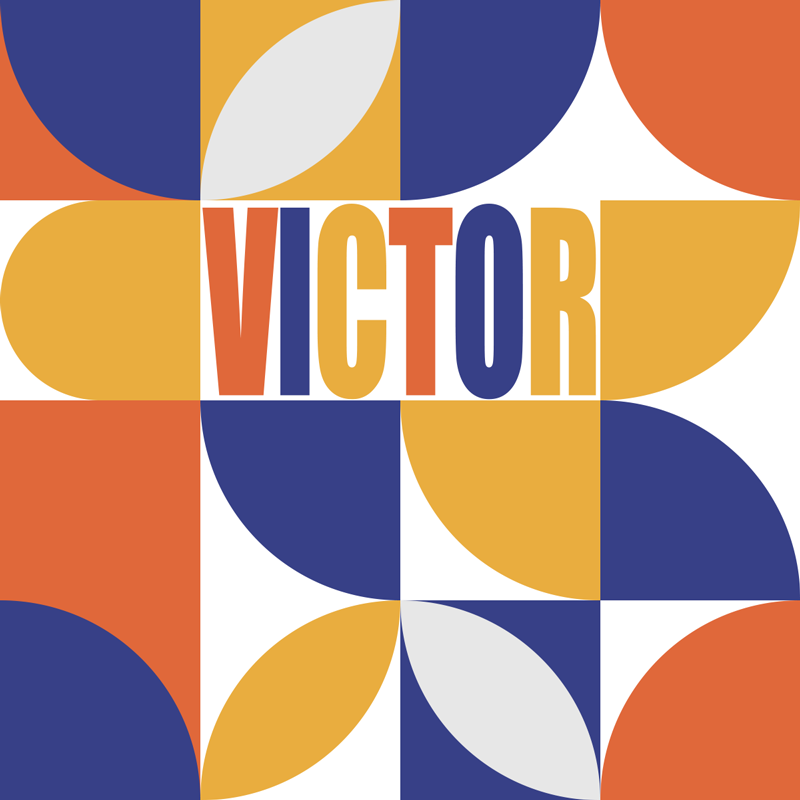 Tappeto vinile con nome geometriche personalizzabili - TenStickers