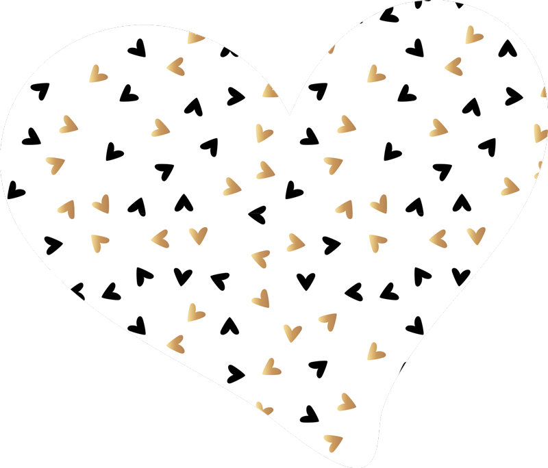 Tappeto vinile geometrico modello di dispersione del cuore - TenStickers