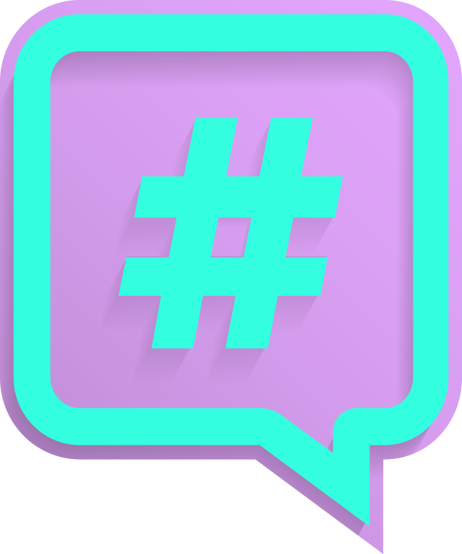 Tappeto vinile frase nuvoletta con hashtag - TenStickers